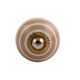 Light Peach Striped Small Ceramic Drawer Knob